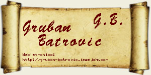 Gruban Batrović vizit kartica